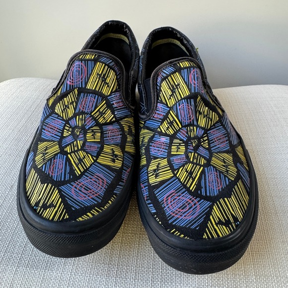 Vans Slip-On Sneakers Black Nightmare Before Christmas Mens 8 Womens 9.50 - Picture 3 of 9